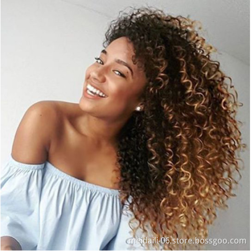 Factory virgin hair vendors ombre color kinky curly 1b 4 27 human hair